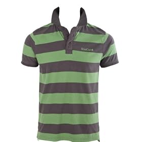 Soul Cal Rugby Stripe T-Shirt - Green - Mens