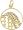 Roller Coaster Charm, Gold Plated Silver