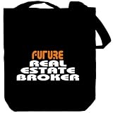 Future Real Estate Broker Occupations Tote Bag (Black, Canvas, Unisex)