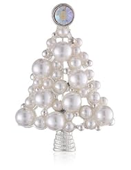 Christmas Tree Simulated Pearls (5.5-6 mm) Pin