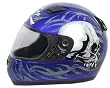 Daytona Helmets Shadow Blue Skulls Full Face Helmet