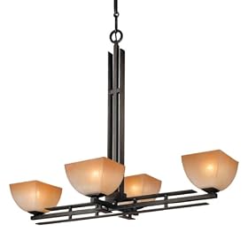 Lineage Collection Mission 19" Wide Four Light Chandelier