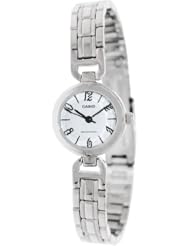 Casio Womens Core LTP1373D-7A Silver Stainless-Steel Quartz Watch with White Dial