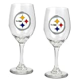 NFL Pittsburgh Steelers 14-Ounce Wine Glass (Set of Two)