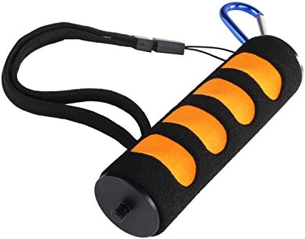 AESTAR 1/4" Screw Hand Holder Sponge Handle Grip Stabilizer for Gopro Hero 1 2 3 3+ Digital Video Camera Camcorder DSLR LED Cam-Light (Orange Black)