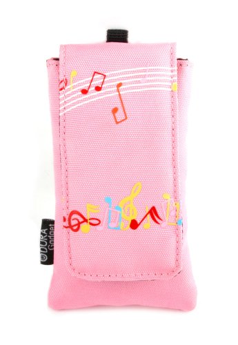 DURAGADGET Pink Pocket size Musical logo Mobile Phone Pouch / case / for Nokia 1200, 1280, 1616, 1650,1661, 1800, 2220 Slide, 2323 Classic , 2330, 2600, 2630, 2680, 2690, 2700 Classic , 2710, 2720, 2720 Fold, 2730, 2730, 3109 Classic.3110 Classic, 3120 Classic, Nokia 3500, Nokia 3600 Slide, 3710 Fold , Nokia 3720 Classic, 3720 Classic, 5030 XpressMusic, 5070, 5130, 5220 XpressMusic, 5310, 5330, 5610 XpressMusic, 5630, 5700, 5730, 5800, XpressMusic, G5, E32, 5230