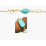 Wire Wrap Turquoise Bracelet