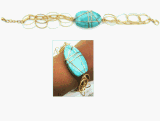 Wire Wrap Turquoise Bracelet