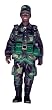 Patriotic African American Man USA Army Christmas Ornament #W9747