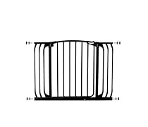 Bindaboo Pet Gates - Swing closed hallway pet gate fits openings 38" to 42.5", black.