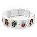 Stretch White Wooden Saints Bracelet / Jesus Bracelet / All Saints Bracelet - Up to 20cm Length