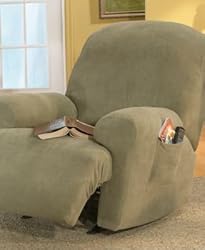 Stretch Pique Recliner Slipcover - Taupe