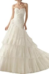 Tulle 2015 Asymmetric Tiered  Dress