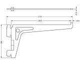 ランプ印エレメントシステム棚受１０１０５－００４０１　　スガツネ工業