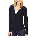 Mossimo&reg; Black Petites: Ultrasoft Hoodie Cardigan - Ebony