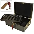 Mahogany Poker Chip Case - Holds 500 Chips (fls)