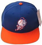 vintange retro MLB new york mets blue orange 2tone coopestown snapback hat cap