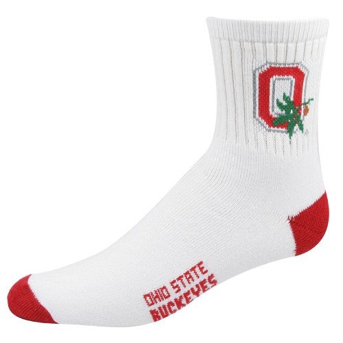Ohio State Pair of White Athletic Socks