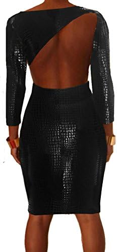 JHCK Women's Fashion New 2016 Coloured Snake Skin Dew Back Anke Night Dress