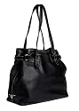 Prada BR1594 Black Leather Tote Handbag