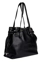 Prada BR1594 Black Leather Tote Handbag