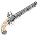 Replica Silver Finish Engraved Flintlock