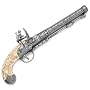 Replica Silver Finish Engraved Flintlock