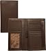 Fossil Mens Leather Checkbook Wallet - Chicago Checkbook Wallet (Color: Brown)