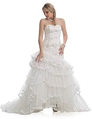 Gathered Asymmetric Organza  Dress