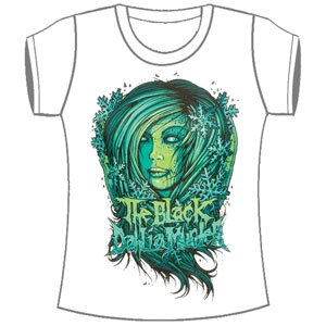 The Black Dahlia Murder Girls Green & Blue Girls Face T-Shirt
