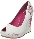 Ed Hardy Women's Joyaus Wedge Pump,White-11SJY106W,10 M US