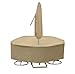 Protective Covers Weatherproof Patio Table and Highback Chair Set Cover, 48 Inch x 54 Inch Round Table, Tan - 1159-TN