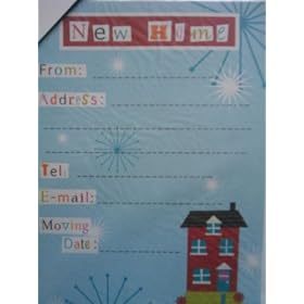 20 New Home Change of Address Cards and Envelopes
