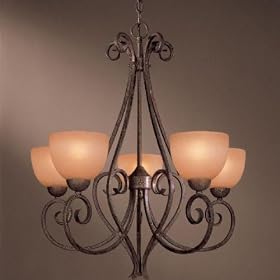 Minka 725-355 Caspian 5 Light Pendant, Golden Bronze by Minka