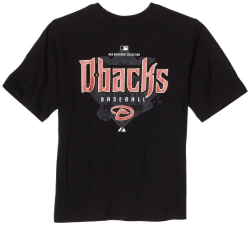 MLB Boys' Arizona Diamondbacks Momentum Tee Shirt (Black, 14/16)