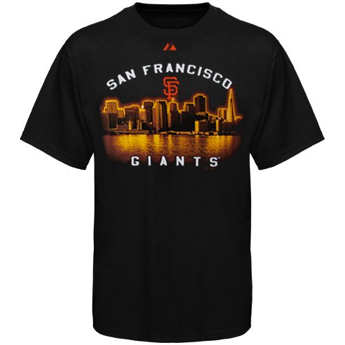 MLB Men's San Francisco Giants Big City Dreams Short Sleeve Basic Tee (Black, X-Large)