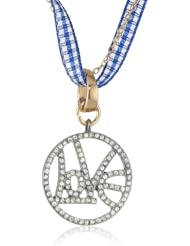 Betsey Johnson "Pave Pendants" Pave LOVE Pendant Necklace, 21"