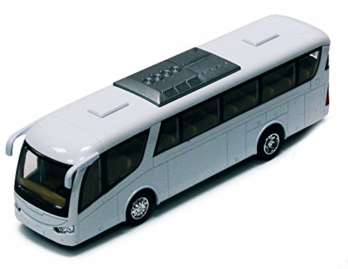 Coach bus, white - kinsmart 7101dw - 7" diecast model toy car