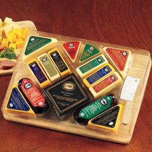 The Ultimate Gourmet Cutting Board Sausage and Cheese Gift Set