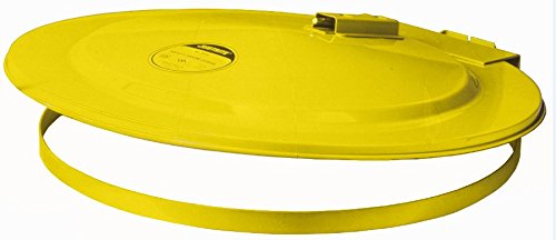 Spill Control - Justrite Yellow 26750 Self Close Drum Cover w/ Fusible Link for 200L Drum - SAFETY-JR-26751