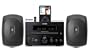 Yamaha Natural Sound Micro Home Theater Receiver Sound System with Integrated iPod Docking Station, High Quality CD Player, USB Port for Flash Drive & All Weather Indoor / Outdoor Speakers - 50ft of 16 AWG Speaker Wire Included