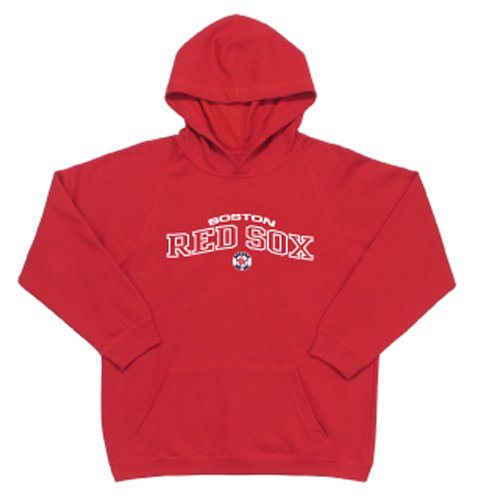 Boston Red Sox MLB Youth JV Hooded Sweatshirt (Full Front Logo) (Dark Red)