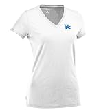 NCAA Women's Kentucky Wildcats Dream V-Neck Tee (White, Small)