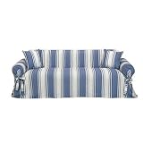 Classic Slipcovers Printed Classic Stripe Canvas Sofa Slipcover