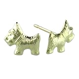 Kid's 10K Dog Stud Earrings