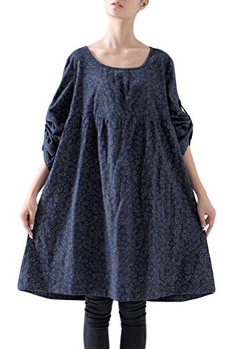 Mordenmiss Women's Printing Pull up Sleeve Clothing Pullover Top