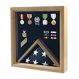 Flag and Medal Display Case - Military Shadow Box