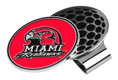 Miami Ohio Redhawks Ncaa Hat Golf Clip With Ball Marker