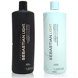 Sebastian Light Weightless Shine Shampoo & Conditioner 1 Liter Set
