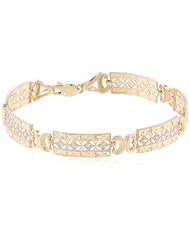 Klassics 10k Yellow Gold Square Link Bracelet, 7"